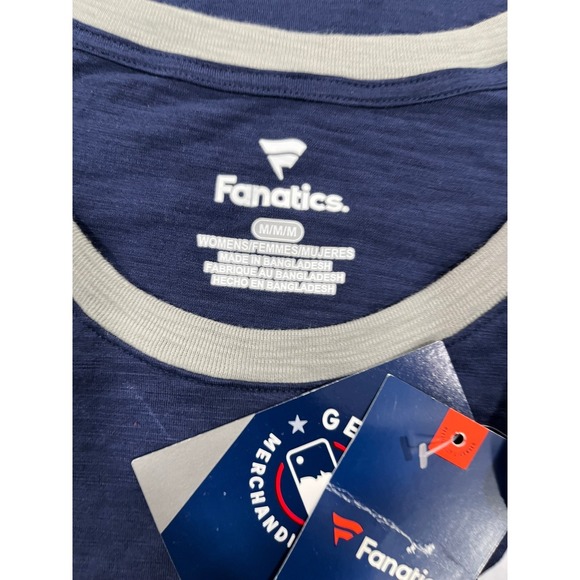 Fanatics Womens New York Yankees Baseball T Shirt Navy Gray M Short Sleeve - Picture 2 of 3